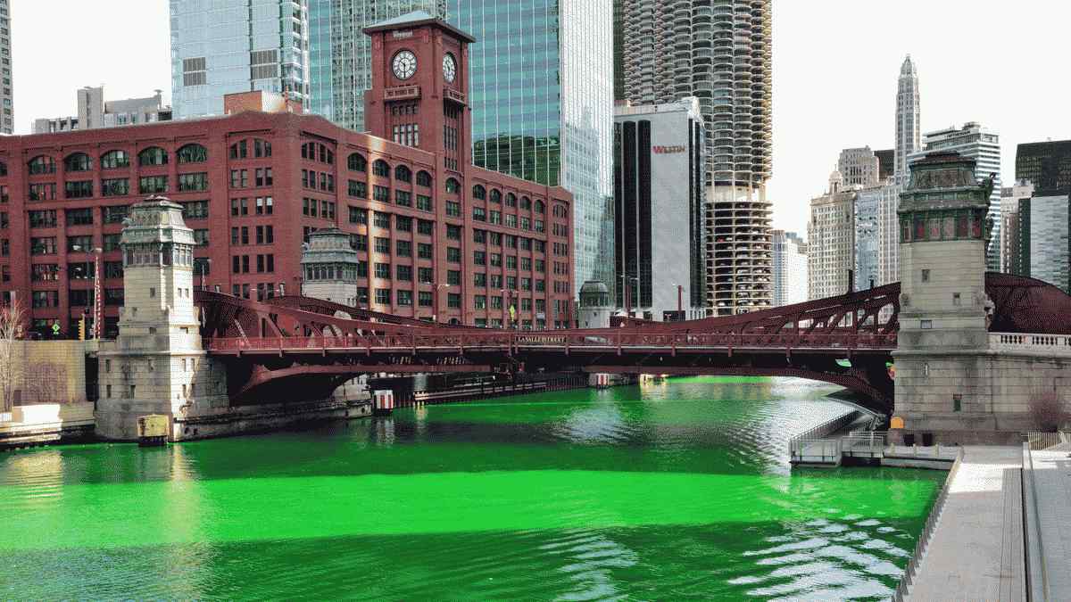 comment teignent-ils le vert de la rivière chicago pour st. la fête de patrick ?